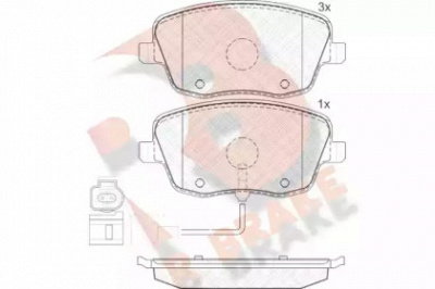 R BRAKE rb1597 -  Комплект тормозных колодок, дисковый тормоз